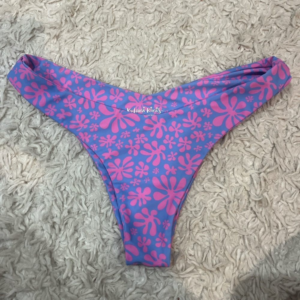 Kulani Kinis Pink and Purple Floral Bikini Bottom